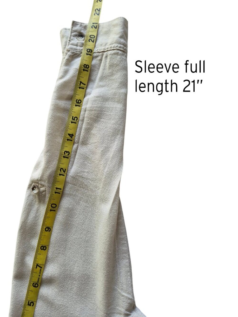 Velvet Heart Off White Long Sleeved Button tabs Linen Shirtdress Size XS - Picture 15 of 16